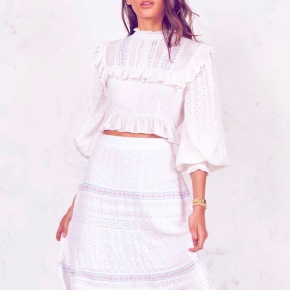 Loveshackfancy Set: Eyelet Top And Matching Skirt… - image 3